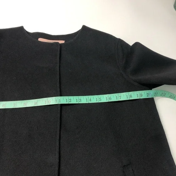ZARA BASIC Outerwear Women's Wool Rich Handmade Coat Medium Classic - Picture 9 of 10